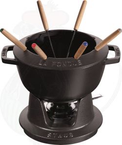 Staub fondue set - Black - 20cm