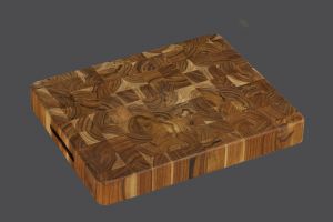 Teak Hakblok Rechthok 40 x 30 x 5 cm - Teakhout