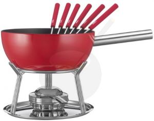 Kaasfondueset Alu Inductie Rood