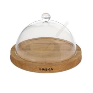 Kaasstolp met houten plateau