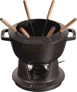 Staub Fondueset - Zwart - 20 cm