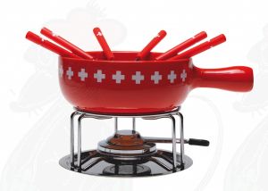 Kaasfondue set Swiss Cross 9 delig