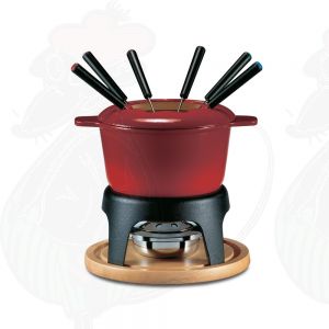 Kaasfondue set Sierra 11 PC Gietijzeren Kersen Rood