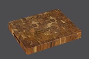 Teak Hakblok Rechthok 40 x 30 x 5 cm - Teakhout
