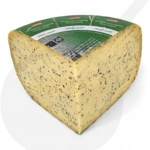 Basil garlic Gouda Organic Biodynamic cheese - Demeter | Quarter of a cheese 1,3 kilo / 2.86 lbs