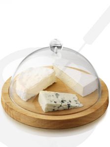 Kaasstolp Life van eikenhout met kunstofdeksel Ø 23 cm