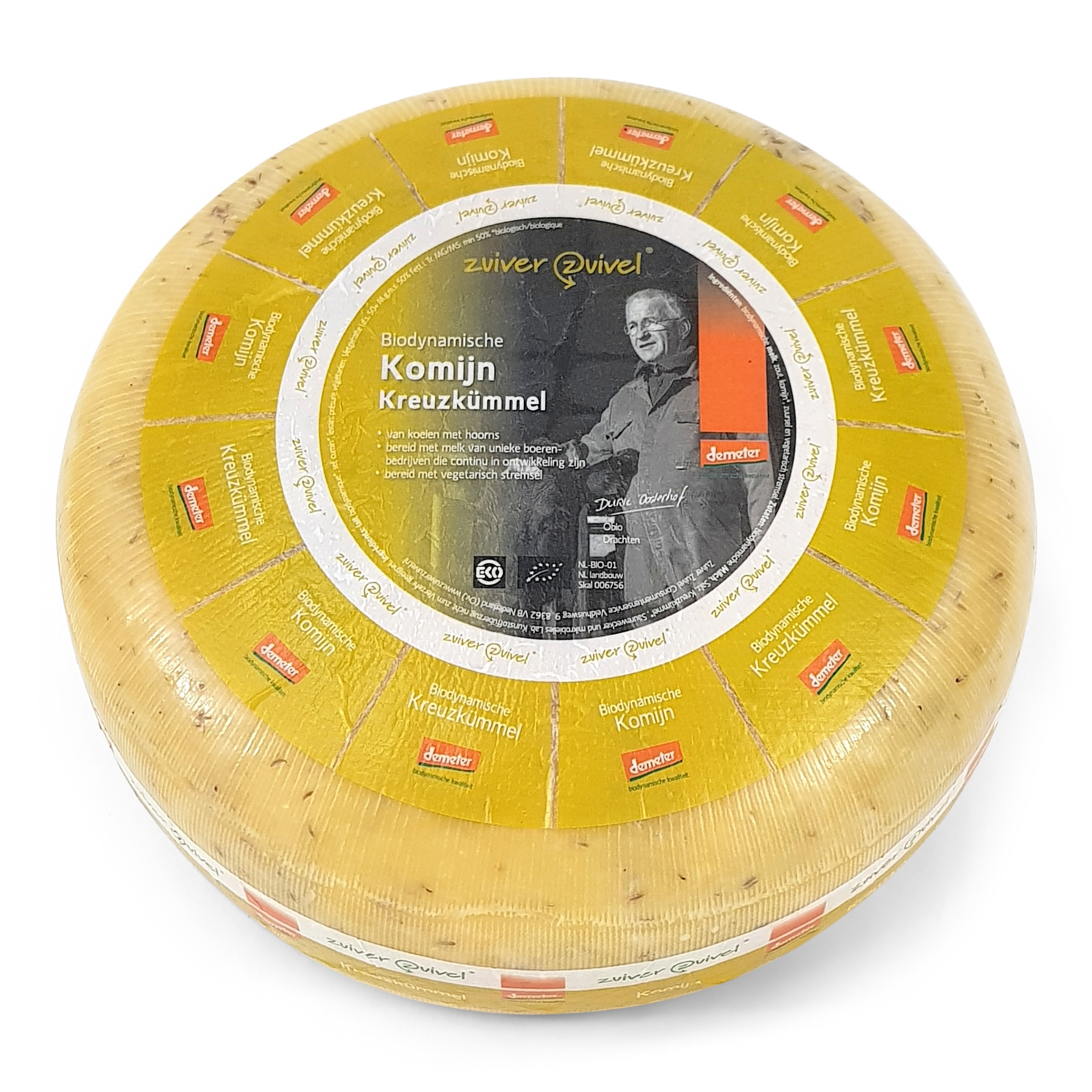 5kg Komijnekaas Goudse Biologisch vegetarisch dynamische kaas - Demeter 50+