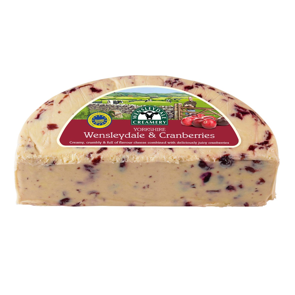 1kg Wensleydale cranberries 48+